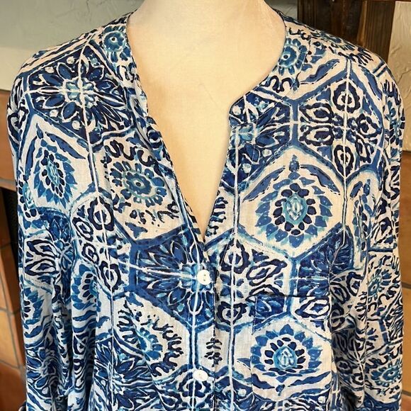KAS Designs split length kaftan style dress/swimsuit coverup, XL! - Picture 3 of 13
